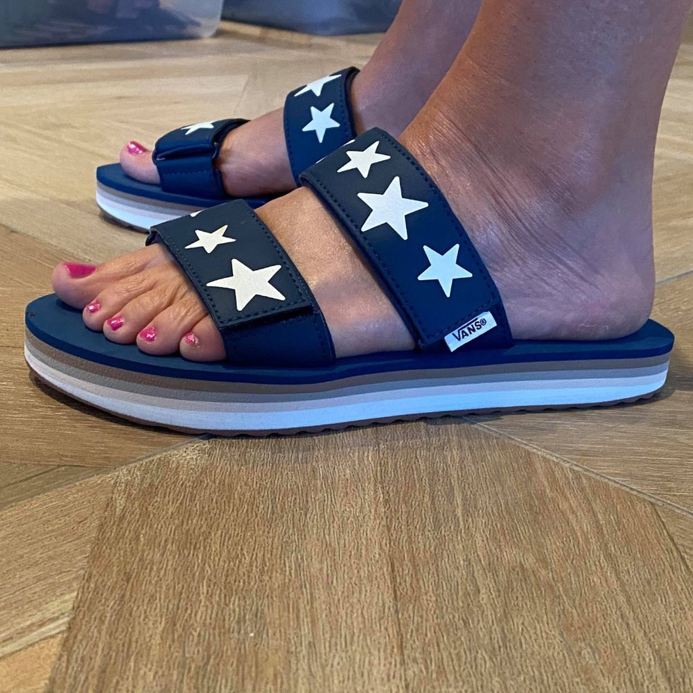 Vans Cayucas Star Platform Sandals Slides - Picture 3 of 11